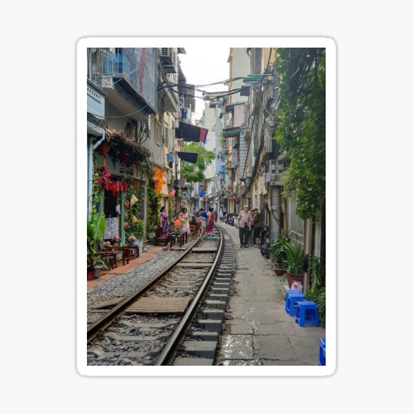 Item preview, Train Street, Hanoi, Vietnam designed and sold by rossacampbell.