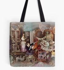 Portrait of Grayson Perry with Broken Vase Whilst at Sea with Ghost Looking for Woodworm. Tote Bag