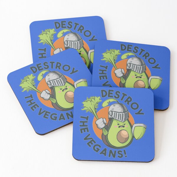 Item preview, Destroy the vegans cute avocado knight designed and sold by Sovik Goswami.