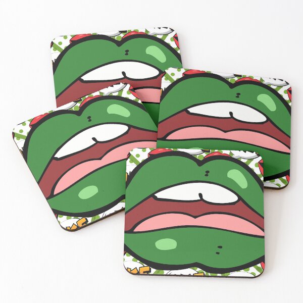 Item preview,  mouth mask, covid mask, corona mask,funny mask,green mouth designed and sold by Say-Hello.