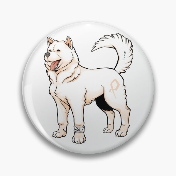Item preview, White Dog Kintamani Bali Artwork Drawing Illustration designed and sold by Gabrielptdedi.