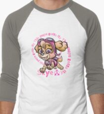 Flying Pup Men's Baseball ¾ T-Shirt