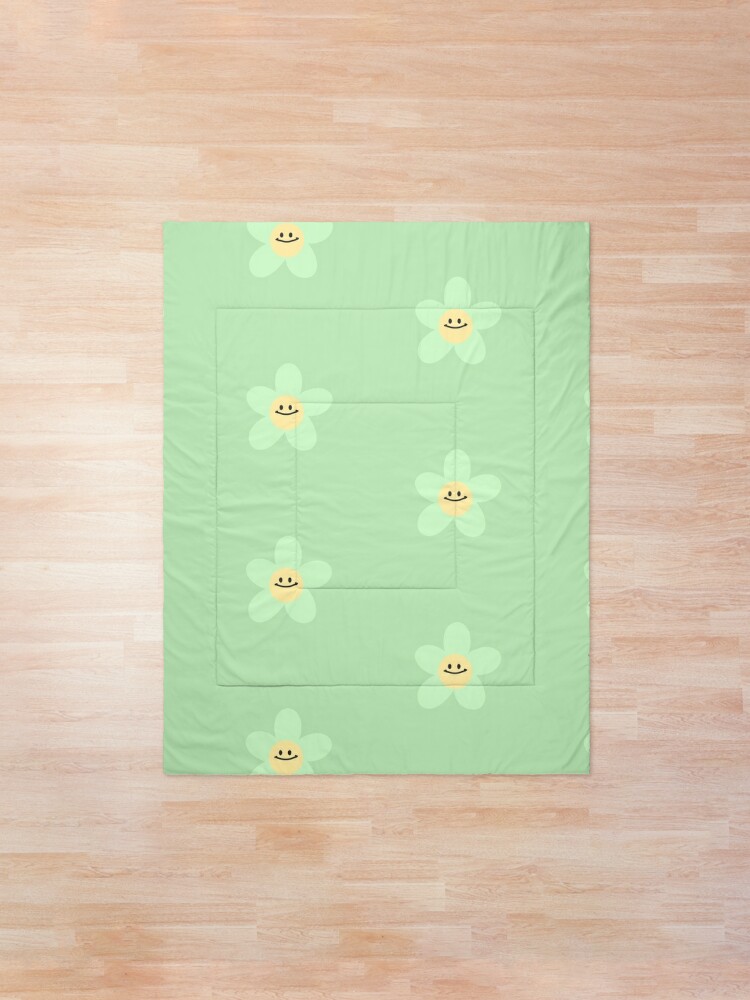 Discover Green Kidcore Flower Quilt