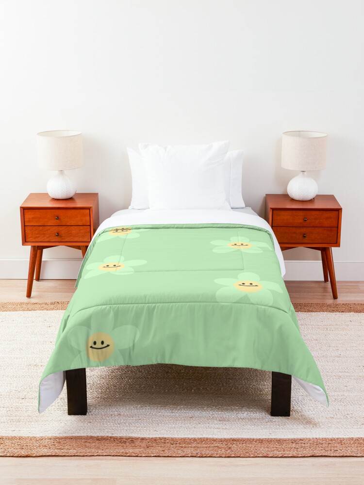 Disover Green Kidcore Flower Quilt