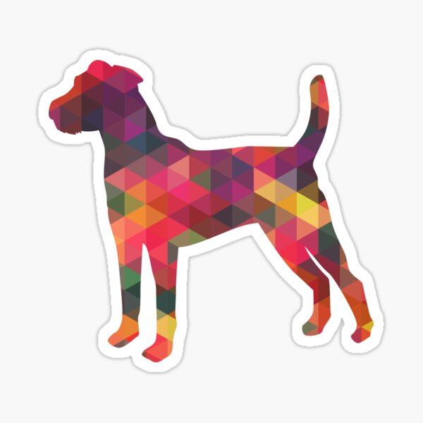 Parson Terrier - Colorful Geometric Pattern - Multi Sticker
