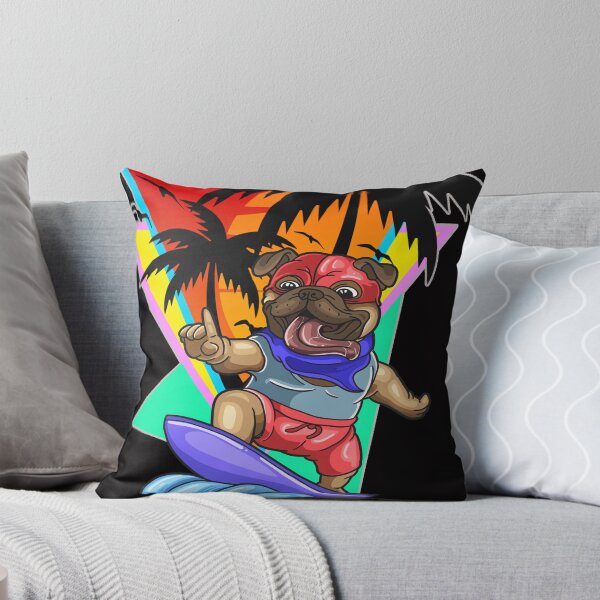 Item preview, My First Surfboard Pug Dog Surfing designed and sold by Tannumoni.