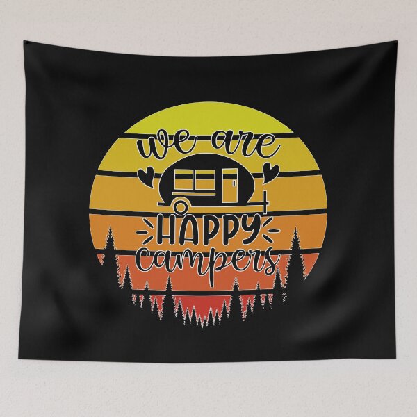 Item preview, Camping - We Are Happy Campers - Sunset Retro  designed and sold by onjcdesign.