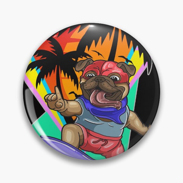 Item preview, My First Surfboard Pug Dog Surfing designed and sold by Tannumoni.