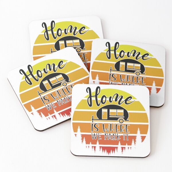 Item preview, Camping - Home Is Where We Park t - Sunset Retro  designed and sold by onjcdesign.