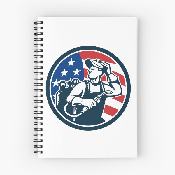 Item preview, Welder Looking Side USA Flag Circle Retro designed and sold by patrimonio.