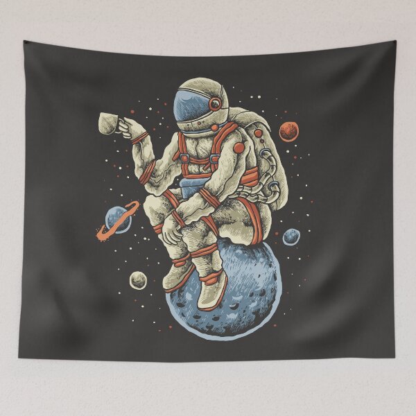Item preview, Astronaut enjoying coffee break designed and sold by VinBasis.