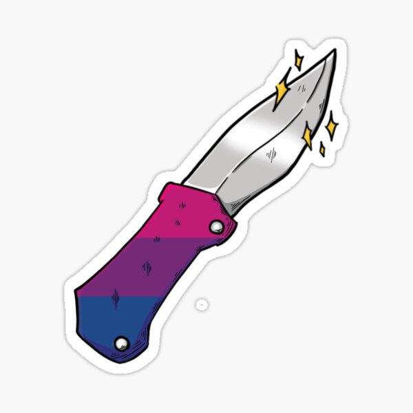 subtle floral knife - genderqueer Sticker for Sale by spirit-tomb