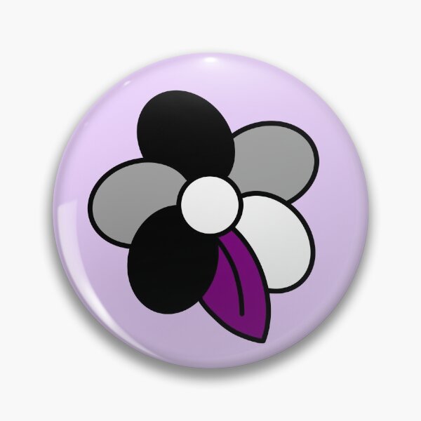 Item preview, asexual / ace pride flag flower merch designed and sold by mossballpit.