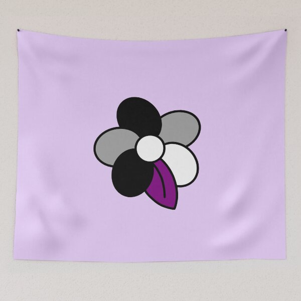 Item preview, asexual / ace pride flag flower merch designed and sold by mossballpit.