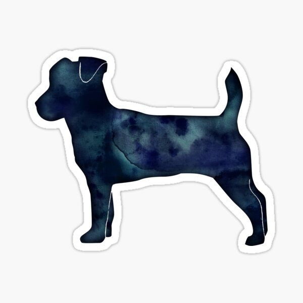 Jack Russell Terrier - Black Watercolor Silhouette Sticker
