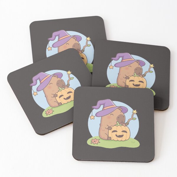 Item preview, Cute Capybara Wizard and Squash Halloween designed and sold by rustydoodle.