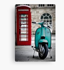Turquoise Lambretta GP Canvas Print
