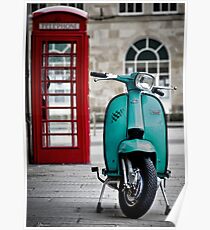 Turquoise Lambretta GP Poster