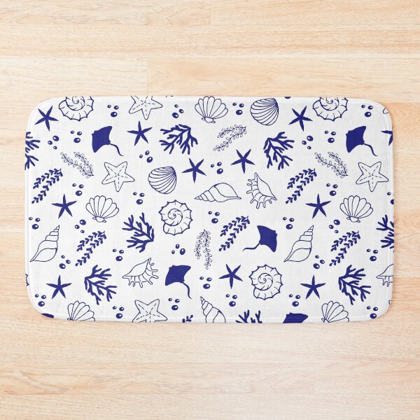 Item preview, Seamless pattern on the marine theme, seashells, corllas, starfishes on a white background. designed and sold by Z-Irina.