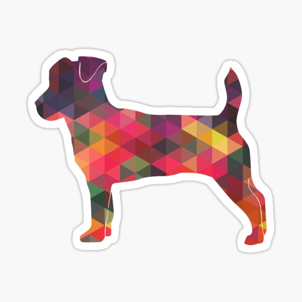 Jack Russell Terrier - Colorful Geometric Pattern - Multi Sticker