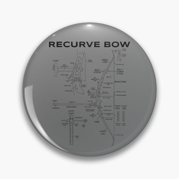 Item preview, Recurve Bow Schematic Archery Blueprint Bow Hunting Gear designed and sold by DynamicDesign.