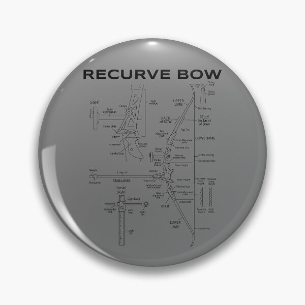 Item preview, Recurve Bow Schematic Archery Blueprint Bow Hunting Gear designed and sold by DynamicDesign.