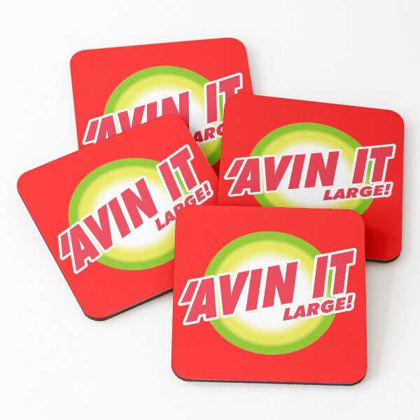 Item preview, 'Avin It Large! - Red Rave text on multicolour bullseye. designed and sold by NearTheKnuckle.