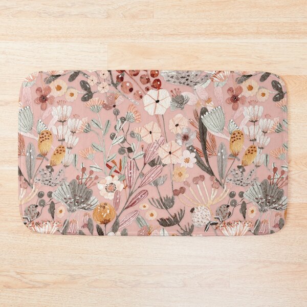 Item preview, Light Pink Forest Flowers, Pastel Botanical Plant, Nature Pattern designed and sold by Sohee Jin.