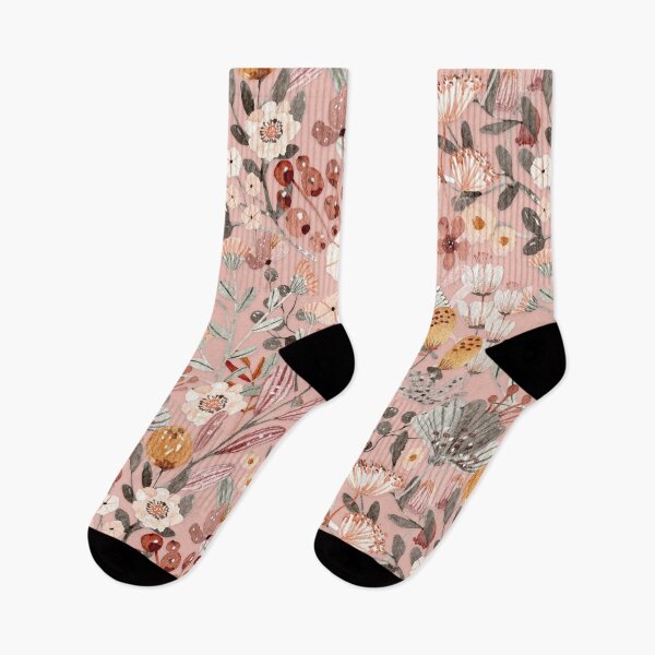 Item preview, Light Pink Forest Flowers, Pastel Botanical Plant, Nature Pattern designed and sold by Sohee Jin.