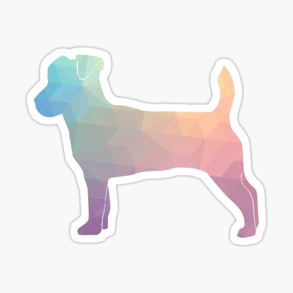 Jack Russell Terrier - Colorful Geometric Pattern - Pastel Sticker