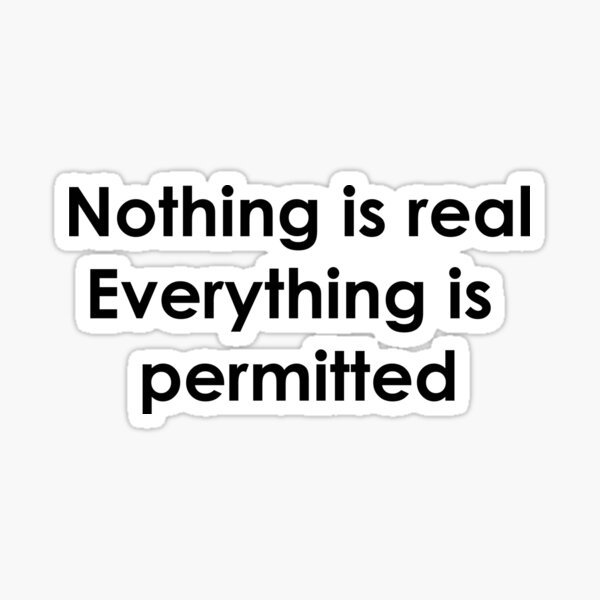 Nothing is Real Sticker for Sale by ArtsyPrincess