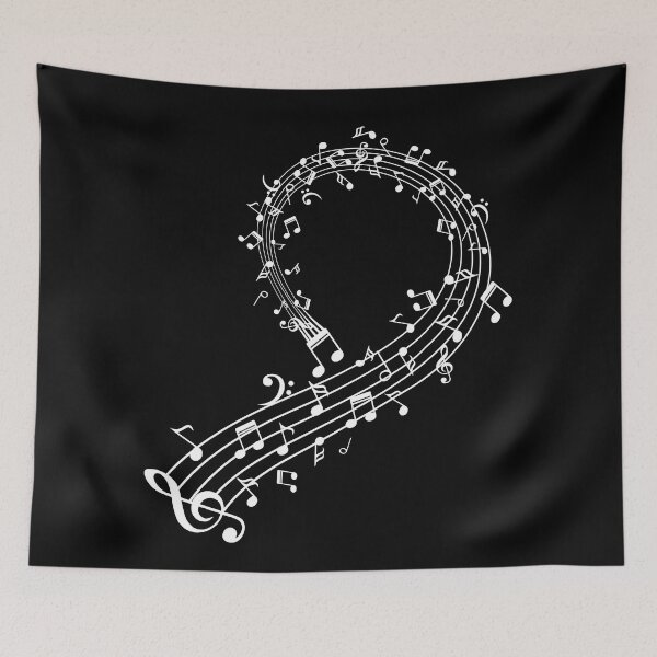 Item preview, Treble Clef And Music Notes On Staff designed and sold by Primroaddesigns.