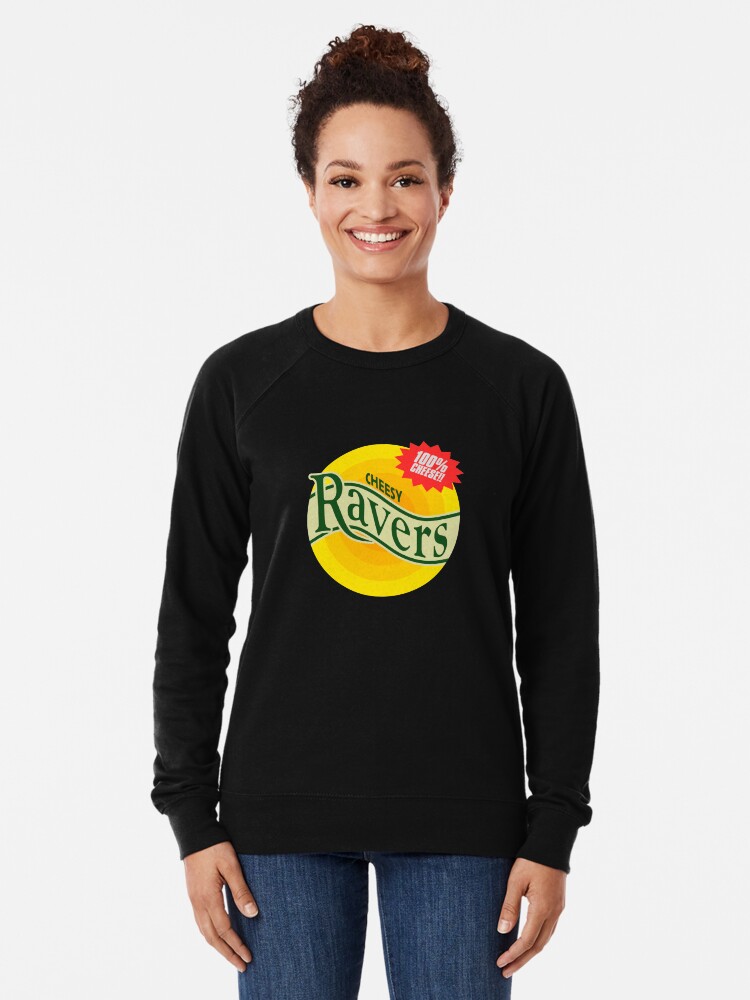 Alternate view of 100% Cheesy Ravers! - Parody of a well known brand of crisps! Lightweight Sweatshirt