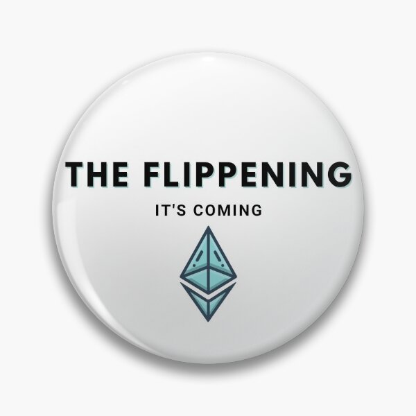 Item preview, The Flippening, its coming - ETH HODL print sticker (plain) designed and sold by ThousandAutumns.