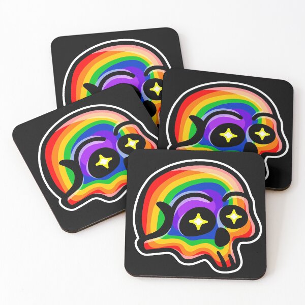 Item preview, Swirl Gay Pride Flag Skull designed and sold by Mackongoo.