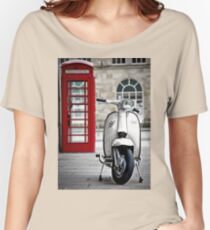 Italian White Lambretta GP Scooter Women's Relaxed Fit T-Shirt