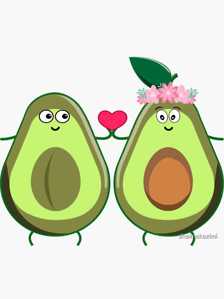 "avocado married couple" Sticker for Sale by shaimakazimi Redbubble