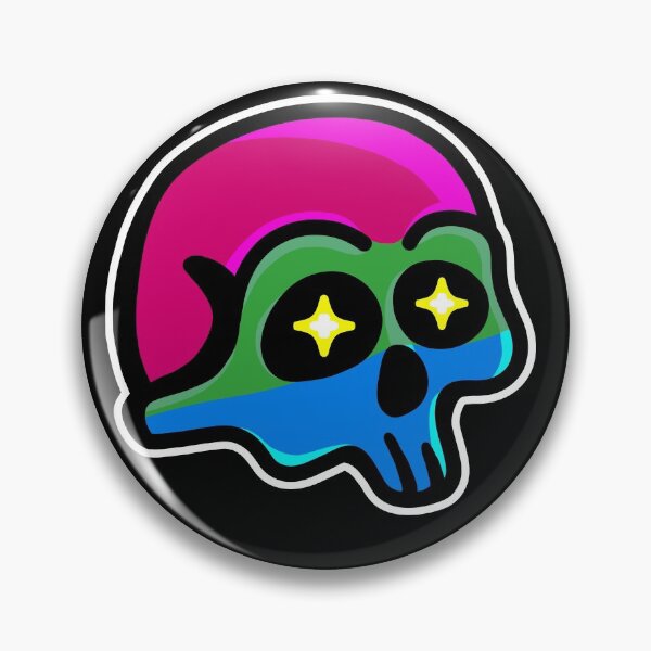 Item preview, Polysexual Pride Flag Skull designed and sold by Mackongoo.
