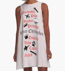 Lunar Chronik Zeichen A-Linien Kleid
