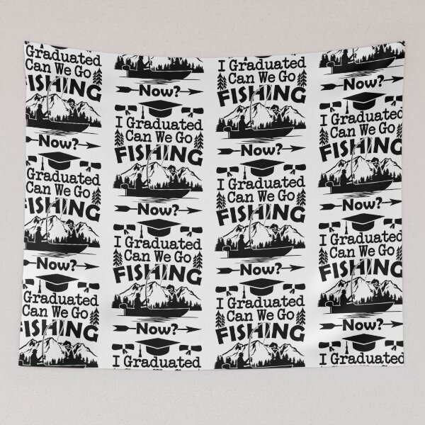 Item preview, I Graduated Can We Go Fishing Now | School Classes Are Over designed and sold by GravitiTees.