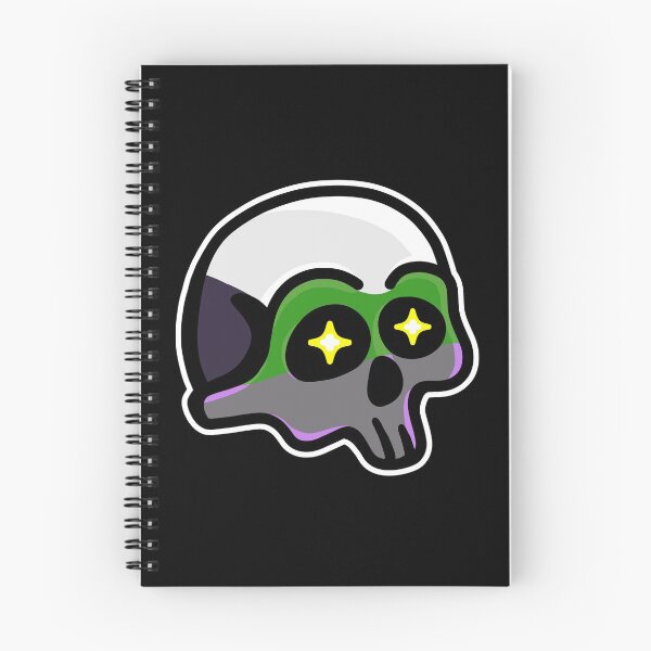 Item preview, Demiromantic Pride Flag Skull designed and sold by Mackongoo.