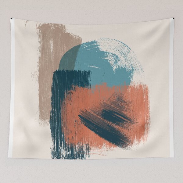 Item preview, 101-2, Blue Terracotta, Watercolor Brush Strokes, designed and sold by TanyDi.
