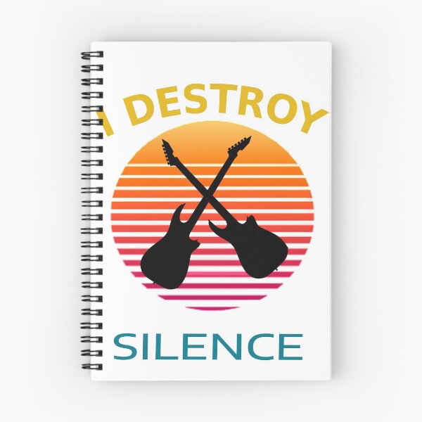 Item preview, I destroy silence guitar designed and sold by shirtsdesignpk.