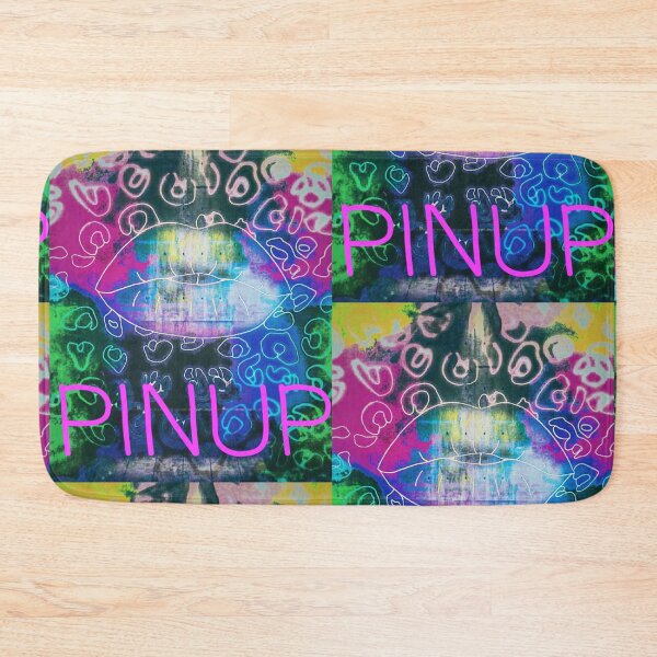 Item preview, Neon Style Pinup Girl Lips Colourful Pop and Urban designed and sold by ClosLineDesigns.