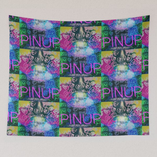 Item preview, Neon Style Pinup Girl Lips Colourful Pop and Urban designed and sold by ClosLineDesigns.