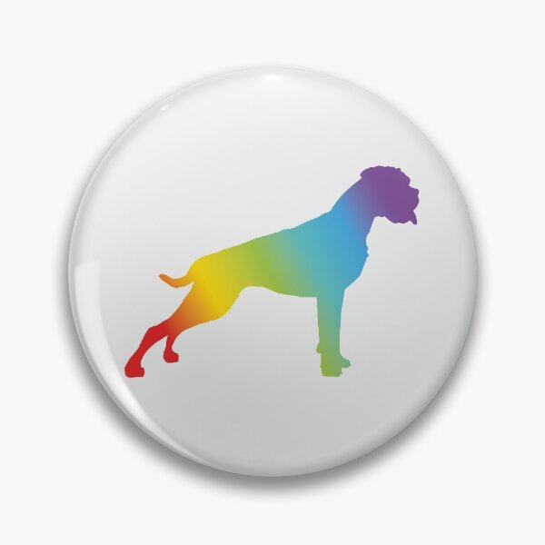 Item preview, German Boxer Dog Silhouette Rainbow designed and sold by Doggenhaus.