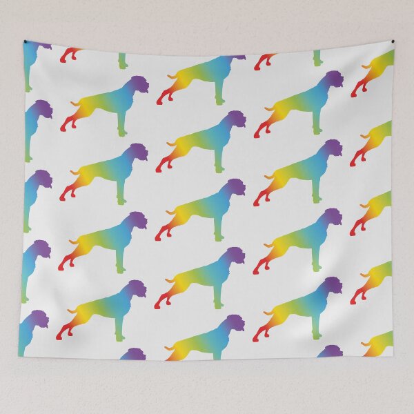 Item preview, German Boxer Dog Silhouette Rainbow designed and sold by Doggenhaus.