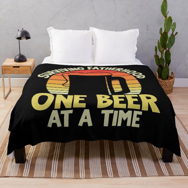 Item preview, Funny beer drinking shirt for fathers. Surviving fatherhood: one beer at a time. designed and sold by Cloudlia.