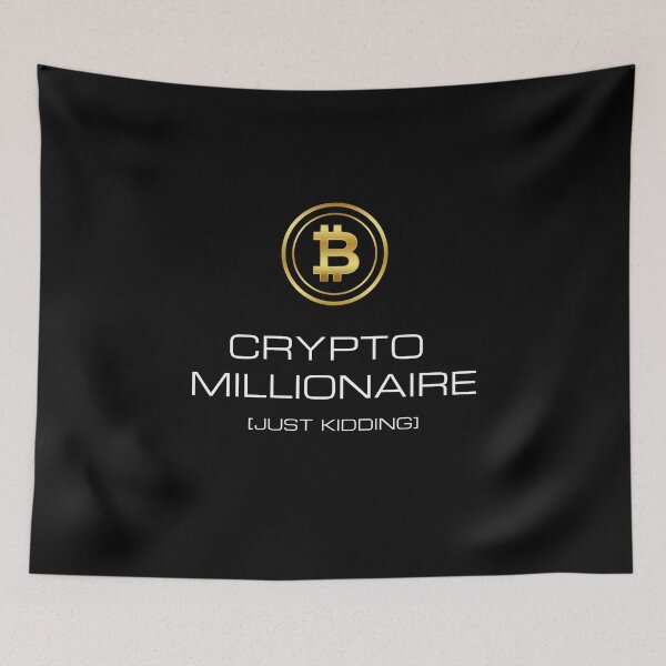 Item preview, Crypto Millionaire | Cryptocurrency Bitcoin, BTC, IOTA, ADA Blockchain Token Hodler, Nerd designed and sold by InesK-Design.
