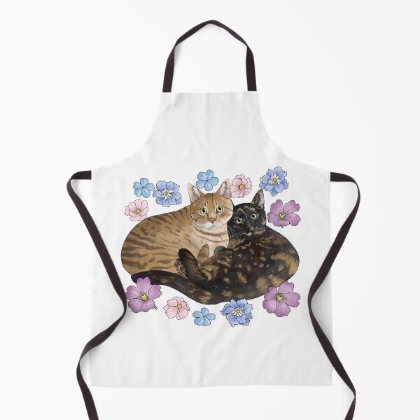 Item preview, Two Cats with  Flowers designed and sold by Blacklightco.